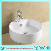Round Ceramic Art Basin with Faucet Hole